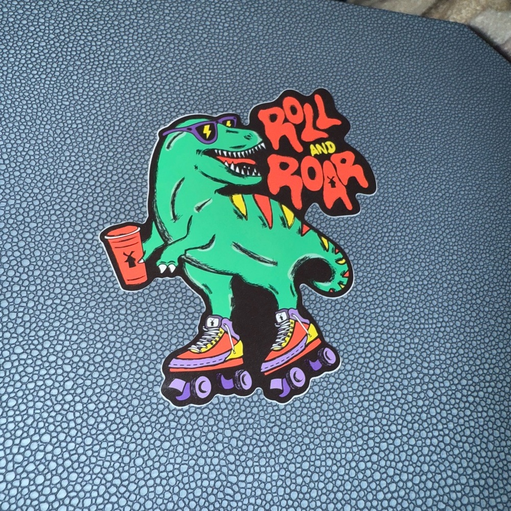 Roll and Roar Dinosaur Sticker